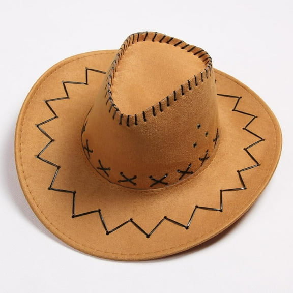 DJN Under $5 Western Cowboy Hat for Men Women Unisex Adult West Cowboy Hat Mongolian Hat Grassland Sunshade Cap Coffee