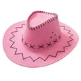 thumbnail image 1 of yunLCZ Western Cowboy Hat for Men Women Women Men Western Cowboy Hat Shapeable Wide Brim Sun Hat for All Seasons, 1 of 2