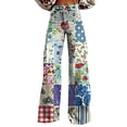 thumbnail image 1 of yunLCZ Wide Leg Pants Woman 2025 New Summer Flower Wide Leg Pants Lightweight And Loose Casual Colorful Pants Imitation Jeans Business Work Casual Pants, 1 of 4