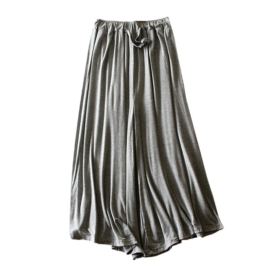 yunLCZ Wide Leg Pants Woman Ladies' Summer Loose Nine Point Wide Leg Pants