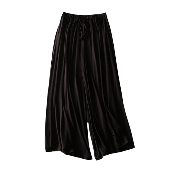 yunLCZ Wide Leg Pants Woman Ladies' Summer Loose Nine Point Wide Leg Pants
