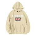 thumbnail image 1 of yunLCZ Women Blouses Womens Hoodies Oversized Sweatshirts Pullover Fleece Sweaters Long Sleeve Winter Fall Outfits Fashion Y2k Clothes Polyester Khaki M, 1 of 5