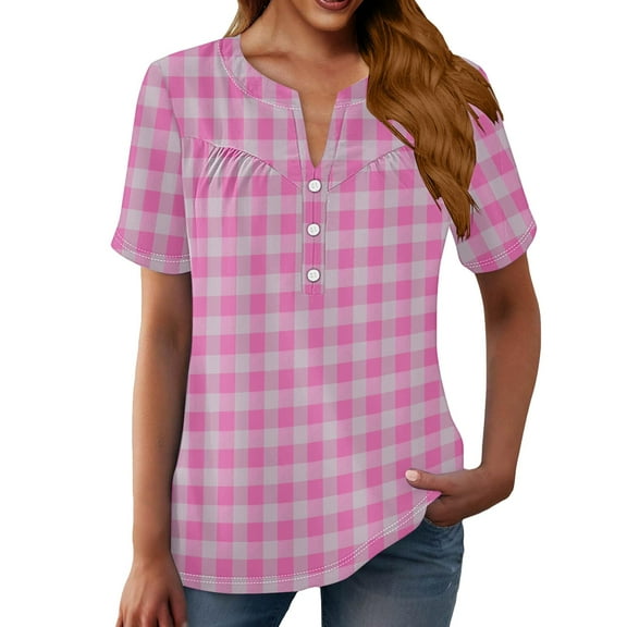 yunLCZ Women Shirts Summer Tops For Women 2025 New Shirts Short Sleeve T Shirt Trendy Tops Spring Casual Shirt Clothes