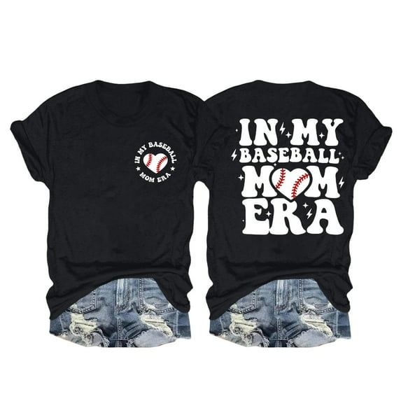 yunLCZ Women Shirts Women's Fashionable Casual Letter Print Round Neck Top Short Sleeve T Shirt