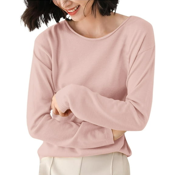 yunLCZ Women Shirts Women's Semi Turtleneck Sweater Long Sleeved Solid Color Pullover With A Base Shirt Spring And Autumn Loose Sweater Top