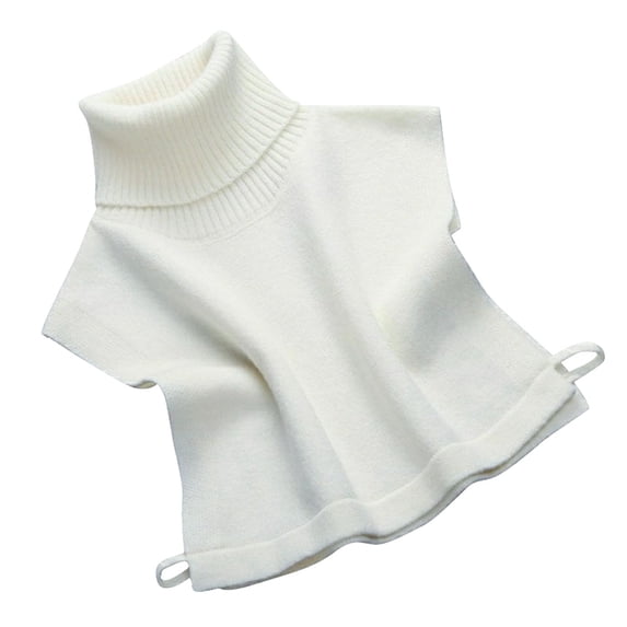 yunLCZ Women Shirts Women's Sleeveless Solid Color Knitted Pullover Turtle Neck Protector Collar Vest