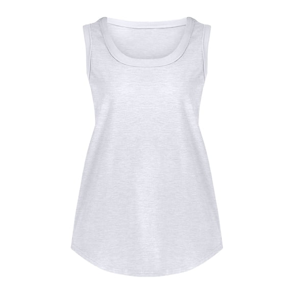 yunLCZ Women Shirts Women's Solid Color Round Neck Vest Summer Fashion Casual Top Women's Short Sleeve Shirts