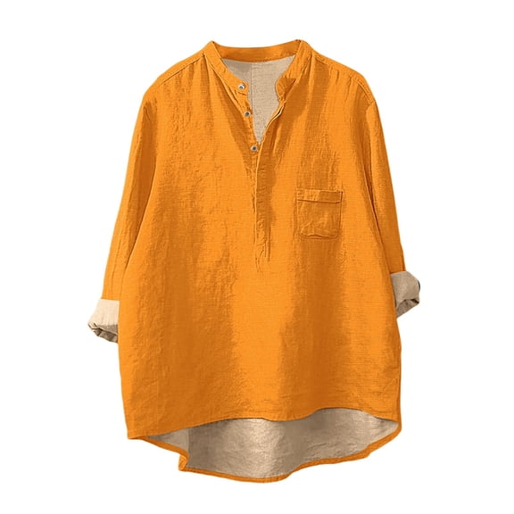 yunLCZ Women's Button Down Shirts Flower Pattern Printed Women's Floral Casual Long Sleeved Shirt Women's Button Down Shirts