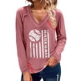 thumbnail image 1 of yunLCZ Women's Button Down Shirts Women's Daily Casual Baseball Long Sleeve Top Women's Button Down Shirts, 1 of 4