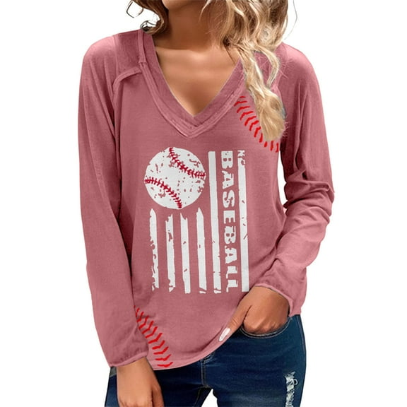 yunLCZ Women's Button Down Shirts Women's Daily Casual Baseball Long Sleeve Top Women's Button Down Shirts