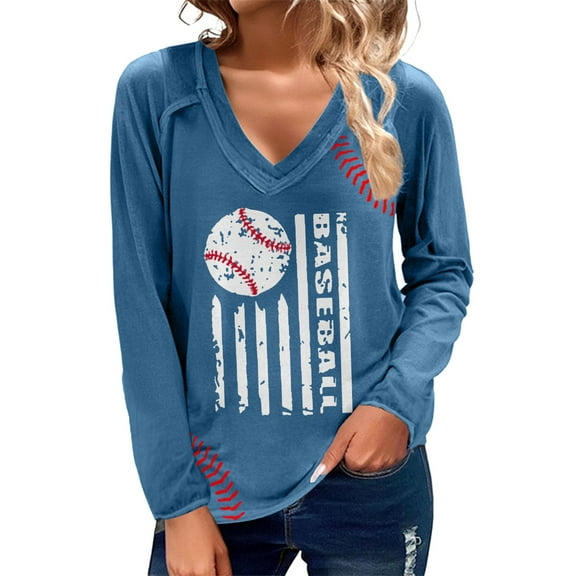 yunLCZ Women's Button Down Shirts Women's Daily Casual Baseball Long Sleeve Top Women's Button Down Shirts