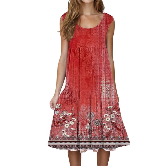 yunLCZ Women's Button Down Shirts Summer Dresses For Women Plus Size Beach Dress Casual Sundresses Sexy Sleeveless Dress Flowy Midi Dresses Work Office Casual Blouse