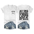 thumbnail image 1 of yunLCZ Women's Cap Sleeve Tank Tops Women's At The Ballpark Is Where I Spend Most Of My Days Baseball Print T Shirt, 1 of 4