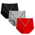 thumbnail image 1 of yunLCZ Women's Cotton Underwear High Waist 3pcs Hot High Waist Ladies Ladies Sexy Postpartum Tummy Tucking And Hip Lifting, 1 of 4