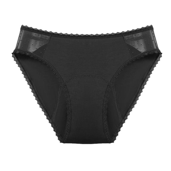 yunLCZ Women's Cotton Underwear High Waist Bikini Bottoms For Women Menstruation Swim Shorts Bikini Bottoms Mid Waist For Lady Wasit Hipster Brief Panties for Ladies