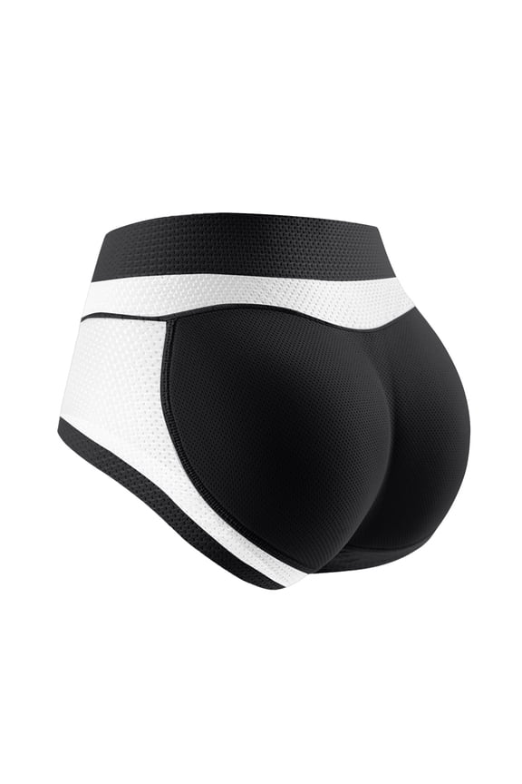 yunLCZ Women's Cotton Underwear High Waist Body Sculpting Buttocks Artifact Hip Lifting Pants Peach Hip Buttocks Buttock Pad Underwear Wasit Hipster Brief Panties for Ladies