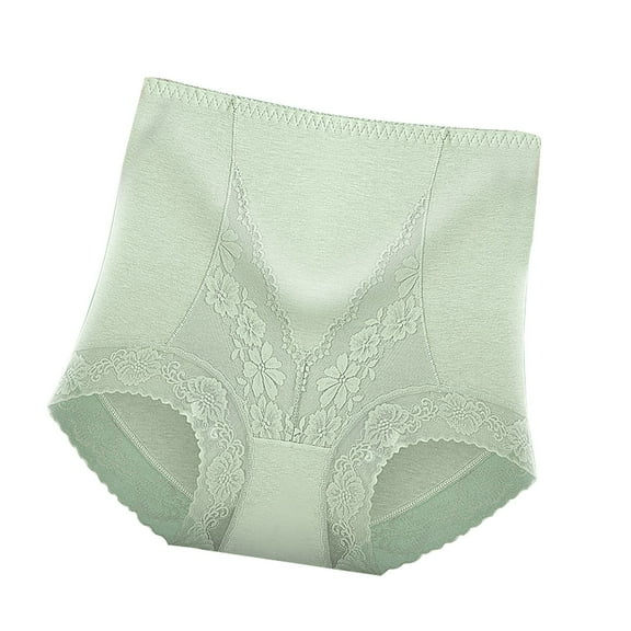 yunLCZ Women's Cotton Underwear High Waist Comfort High Waist Hip Lift For Women