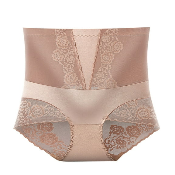 yunLCZ Women's Cotton Underwear High Waist Comfort High Waist Hiplift Butt Lift