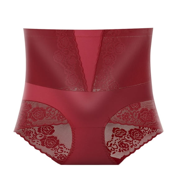 yunLCZ Women's Cotton Underwear High Waist Comfort High Waist Hiplift Butt Lift