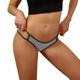 thumbnail image 1 of yunLCZ Women's Cotton Underwear High Waist Cotton Mid Waist Women's Underwear Sexy No Hollow Out Strap Sports Girls Bikini Briefs Stretch Cool Underwear for Women, 1 of 3