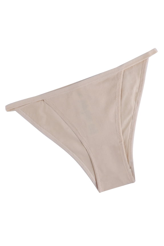 yunLCZ Women's Cotton Underwear High Waist Cotton Underwear For Women Plus Size String Bikini Panties Low Waist Underwear High Cut Stretch Ladies Briefs
