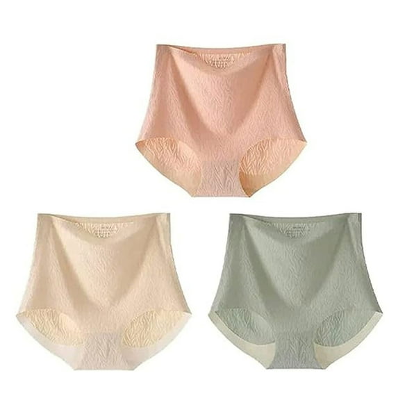 yunLCZ Women's Cotton Underwear High Waist Definiteg Fresh Seamless High Waist Hip Lifting Panties Women's Shapewear Control Panties