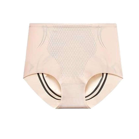 yunLCZ Women's Cotton Underwear High Waist High Waisted Strong Girdle Seamless Ladies' Liquid Belly Hip Lifting Pants Wasit Hipster Brief Panties for Ladies