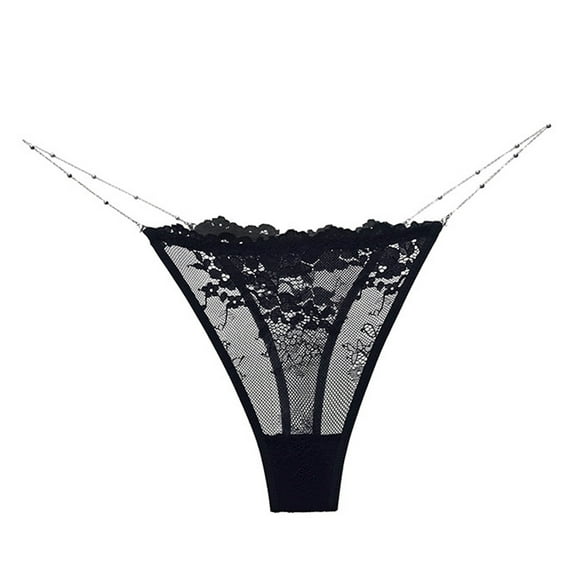 yunLCZ Women's Cotton Underwear High Waist Seamless Thongs For Women Underwear Lady Low Waist Thong Tangas Solid Color