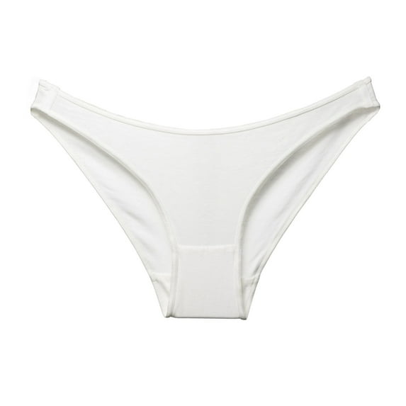 yunLCZ Women's Cotton Underwear High Waist Bikini Panties Women Low Rise String Soft Breathable Underwear No Show Wasit Hipster Brief Panties for Ladies