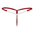 thumbnail image 1 of yunLCZ Women's Cotton Underwear High Waist Sexy Women Pearl G String And Thongs Solid Low Waist Underwear, 1 of 2