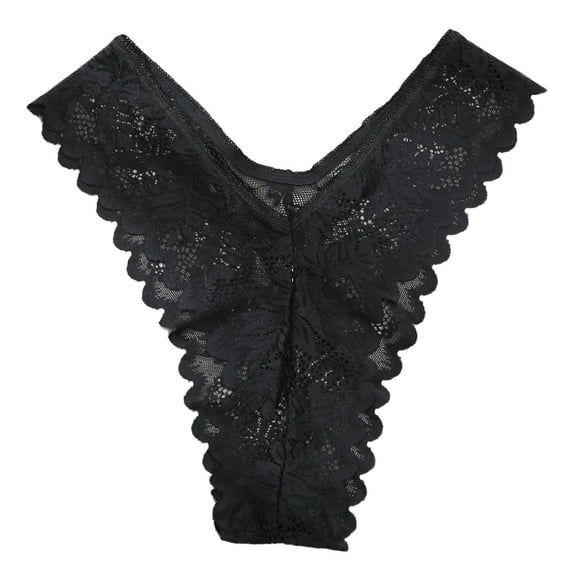 yunLCZ Women's Cotton Underwear High Waist Woman Underwear Sleepwear Thong Lace Low Waist High Slit Fashion Seamless Women's Thong Female Panties
