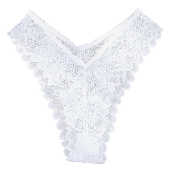 yunLCZ Women's Cotton Underwear High Waist Woman Underwear Sleepwear Thong Lace Low Waist High Slit Fashion Seamless Women's Thong Female Panties