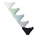 thumbnail image 1 of Gkeoshab Women's Cotton Underwear High Waist Women 5 Pcs Panties Underwear Bikini Thongs Panties Briefs, 1 of 4