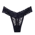 thumbnail image 1 of yunLCZ Women's Cotton Underwear High Waist Women Lace Large Size Women Thong T Pants Transparent Lace Cotton Panties, 1 of 2