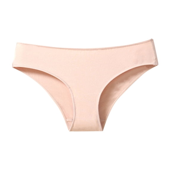 yunLCZ Women's Cotton Underwear High Waist Women Low Waist Panties Solid Color Briefs Elastic Waistband Seamless Female Briefs Soft Solid Color Cotton Panties Stretch Cool Underwear for Women