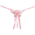 thumbnail image 1 of Gkeoshab Panties for Women Women's Cotton Underwear High Waist Women Embroidered Butterfly Beads Massage Thong Low Rise Open Range Sequins Underpants, 1 of 2