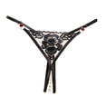 thumbnail image 1 of yunLCZ Women's Cotton Underwear High Waist Women Sexy Lace Briefs Hollow Out Panties Crochet Lace Up Panty Thongs G String Lingerie Underwear, 1 of 3
