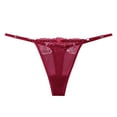 thumbnail image 1 of yunLCZ Women's Cotton Underwear High Waist Women T Back Seamless Panties Thong Lace Ultra Thin Crotch Women Panties, 1 of 4