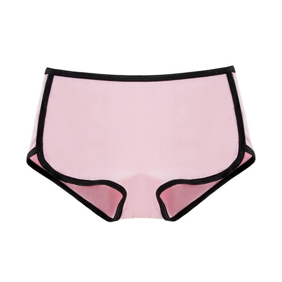 yunLCZ Women's Cotton Underwear High Waist Women Underwear For Women Mid Waist Solid Color Underwear No Show Breathable Comfortable Soft Underpants Wasit Hipster Brief Panties for Ladies