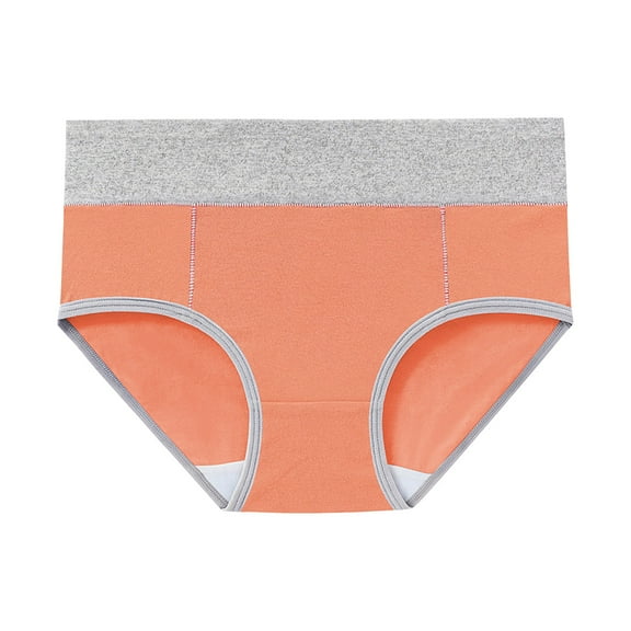 yunLCZ Women's Cotton Underwear High Waist Women's Briefs Breathable Mid Waist Plus Size Underpants