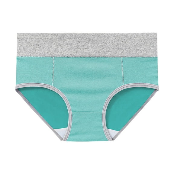 yunLCZ Women's Cotton Underwear High Waist Women's Briefs Breathable Mid Waist Plus Size Underpants