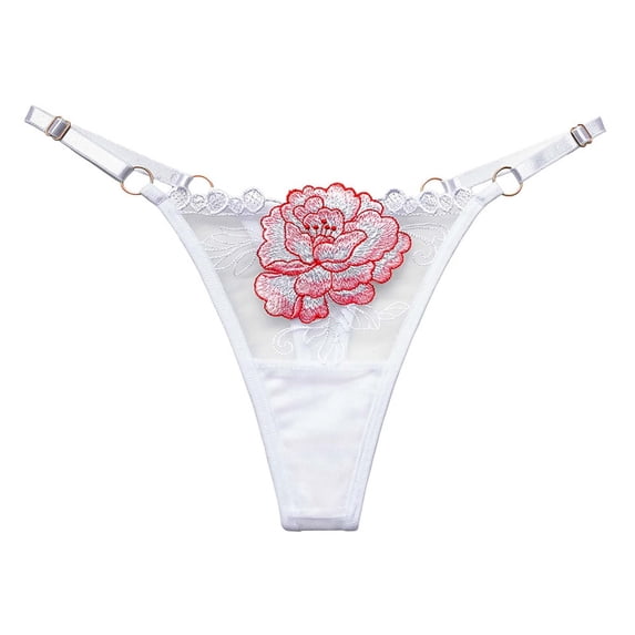 yunLCZ Women's Cotton Underwear High Waist Women's Comfortable Rose Playful Hollowed Out Sexy Underwear
