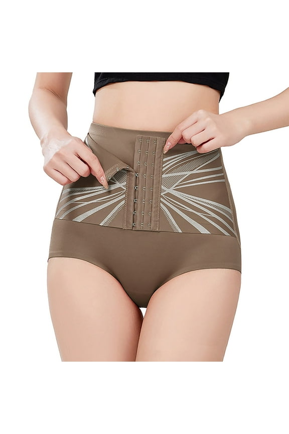 yunLCZ Women's Cotton Underwear High Waist Women's Liquid Breasted Compression Pants With High Waist Breathability Hip Lifting And Shaping Body Shaping Underwear As The Base