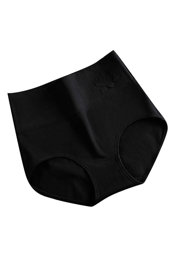 Women's Cotton Underwear High Waist Women's Pure Cotton High Waist Can Be Used For Postpartum High Waist Tummy Lifting And Hip Lifting Large Size Pure Cotton High Waist Embossed .