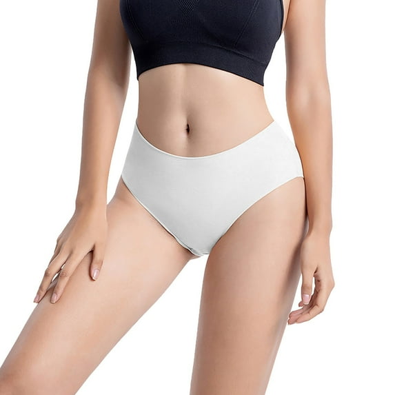 Gkeoshab Women's Cotton Underwear High Waist Women's Pure Cotton Underwear Large Size High Waist Breathable High Elastic High Slit Crotch Briefs