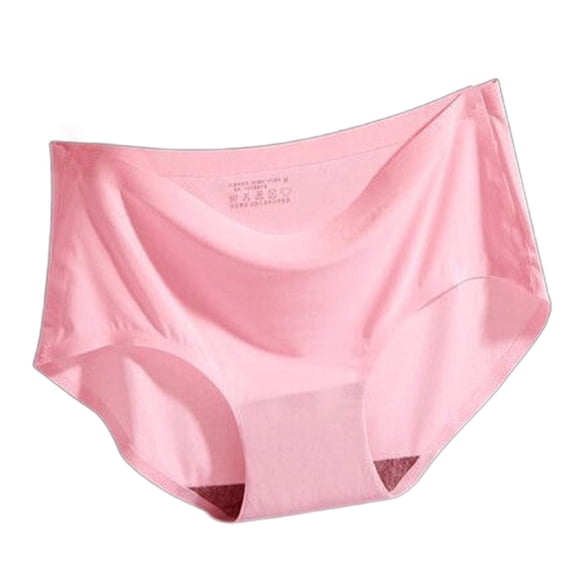 Gkeoshab Panties for Women Women's Cotton Underwear High Waist Women's Spring/Summer Ice Silk Traceless Breathable Mid Waist Triangle Underwear