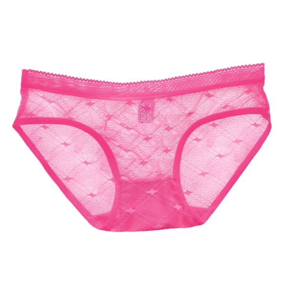 yunLCZ Women's Cotton Underwear High Waist Womens Sheer Lace Panties Sexy See Through Mesh Cotton Crotch Seamless Briefs