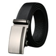 thumbnail image 1 of yunLCZ Women's Leather Belts Mens Belt, Ratchet Belt Leather, Slide Belt With Easier Adjustable Buckle with Gold Buckle, 1 of 2