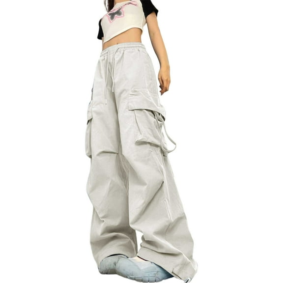 yunLCZ Women's Palazzo Pants Women's Straight Leg Draping Wide Leg Overalls High Waisted Slimming Pants Casual Lounge Sweatpants