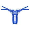 thumbnail image 1 of yunLCZ Women Seamless Hipster Underwear Women Embroidered Hollow Butterfly Low Waist Underpants Open Cut Pearl Massage Thong Stretch Cool Underwear for Women, 1 of 3